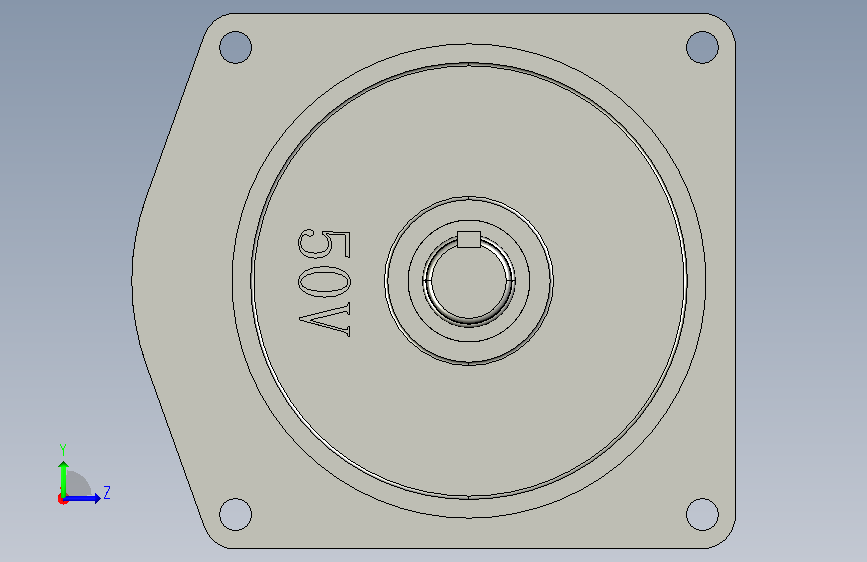 立式法兰安装齿轮减速机_GV50-1.5KW-125-200-380V-三相带刹车 左侧视图