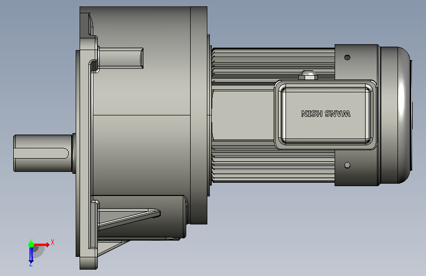 立式法兰安装齿轮减速机_GV50-1.5KW-125-200-380V-三相带刹车 俯视图