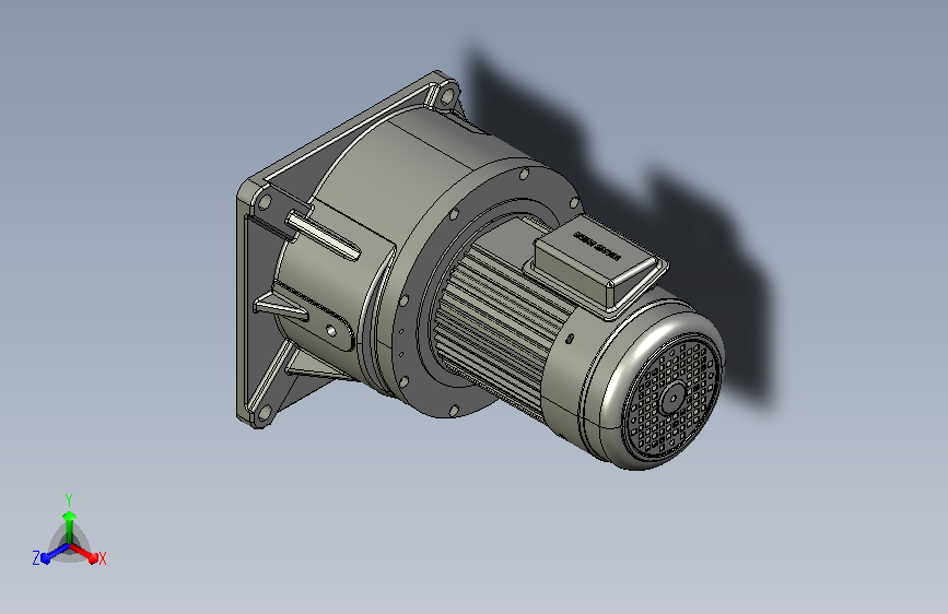 立式法兰安装齿轮减速机_GV50-1.5KW-125-200-380V-三相带刹车