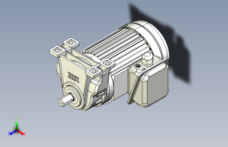 卧式安装脚座齿轮减速机_GH18-0.1KW-3-200-220V-单相不带刹车