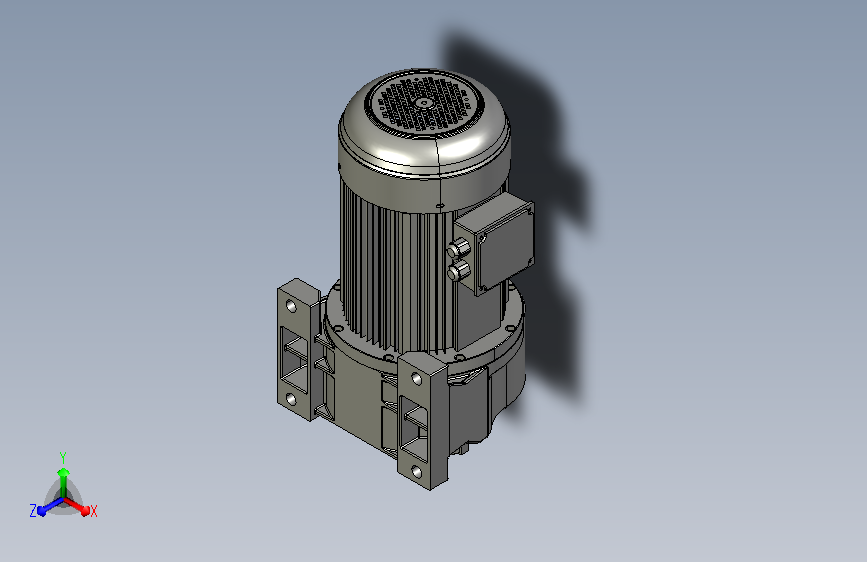 卧式安装脚座齿轮减速机_GH60-7.5KW-61-100-380V-三相带刹车