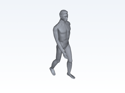 男人走姿