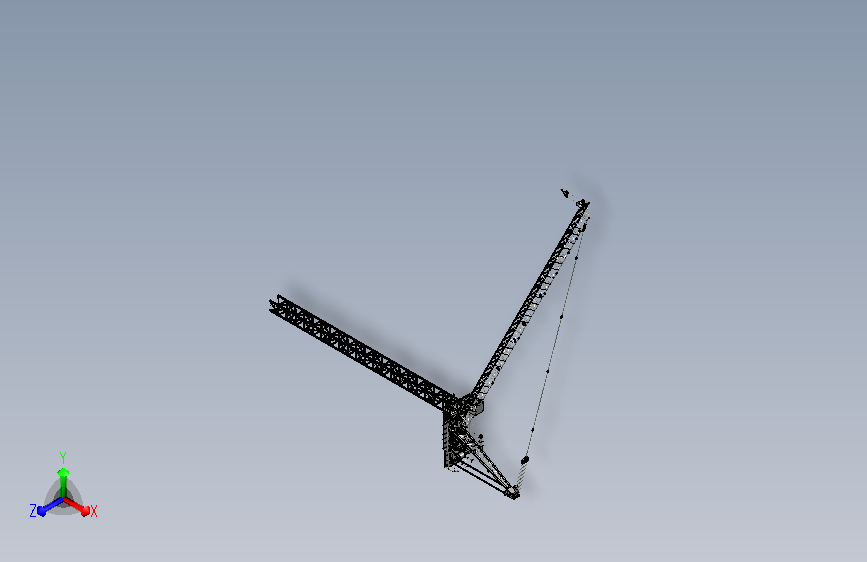 5015型动臂塔式起重设备作业执行机构三维构造