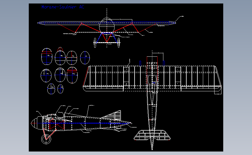 飞机航模Morane Saulnier AC