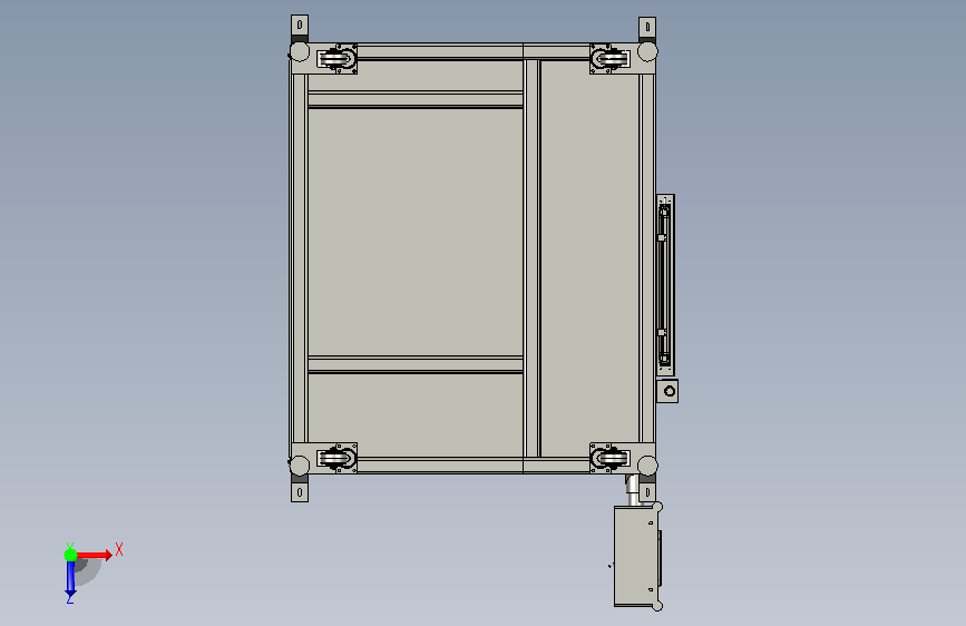 工业视觉检测机械手作业工作站 俯视图