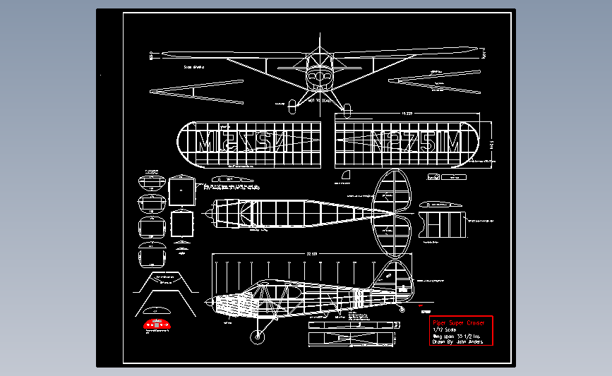 飞机航模Piper Super Cruiser