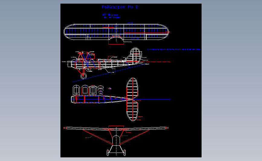 飞机航模Polikarpov Po22