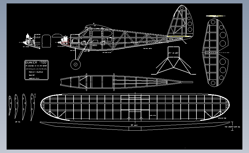 飞机航模Quaker Too 1937