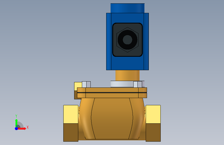 Danfoss EV220B电磁阀_G半寸及1寸_BB线圈 正面视图