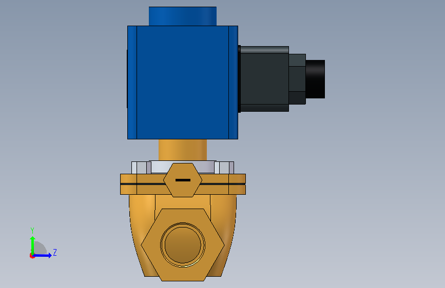 Danfoss EV220B电磁阀_G半寸及1寸_BB线圈 左侧视图
