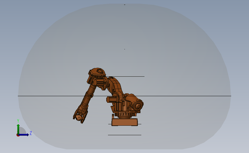 ABB工业机器人3D模型 左侧视图