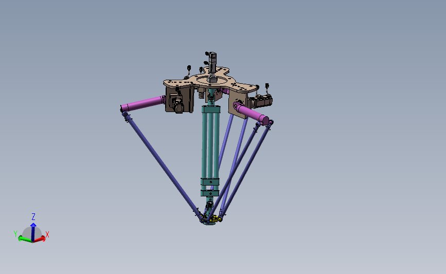 并联机械手3d Solidworks 2012 模型图纸下载 懒石网