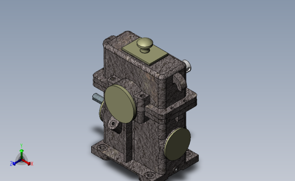 单级蜗杆减速器的3D模型和仿真动画