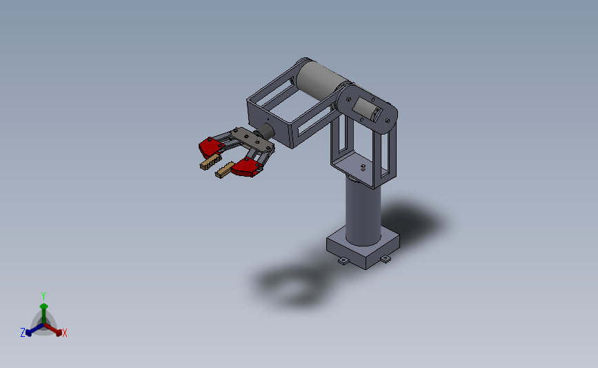 机械手抓三维设计模型 Solidworks 2010 模型图纸下载 懒石网