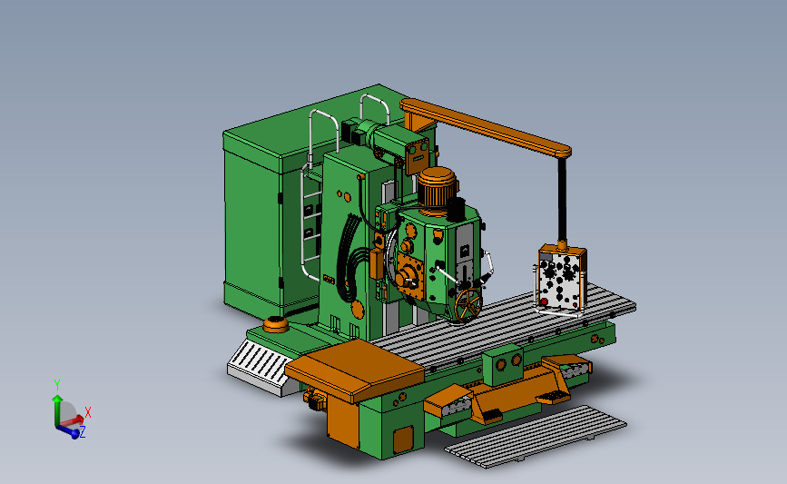 6A56型铣床3D数模图纸 Solidworks设计 附STEP