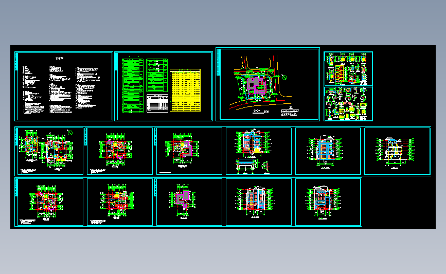 高级独栋别墅施工图