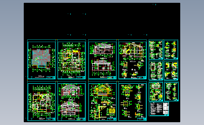 美式别墅全套施工图