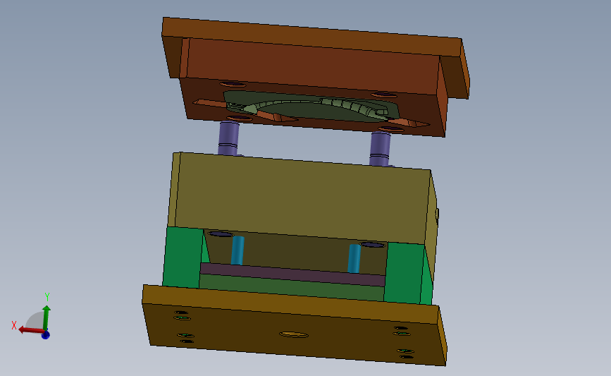 注塑模具3D图设计