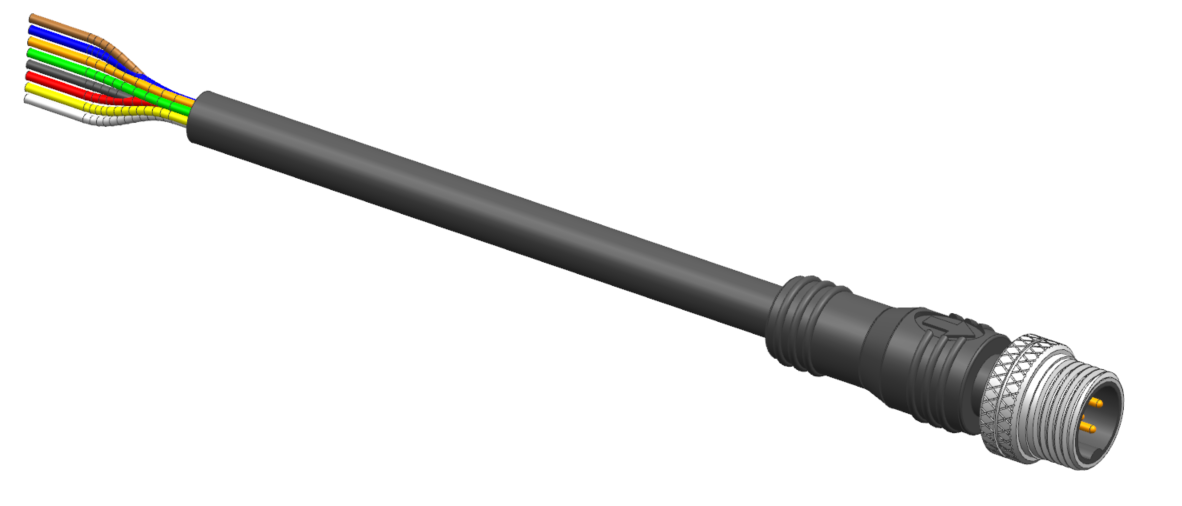 M12 8pin防水圆形连接器