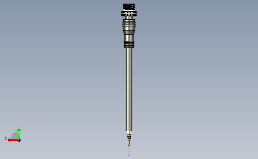 M12 8pin防水圆形连接器 背面视图