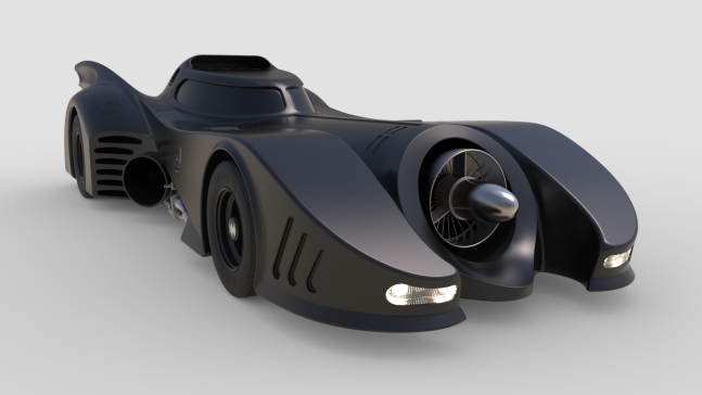 蝙蝠车设计模型SW