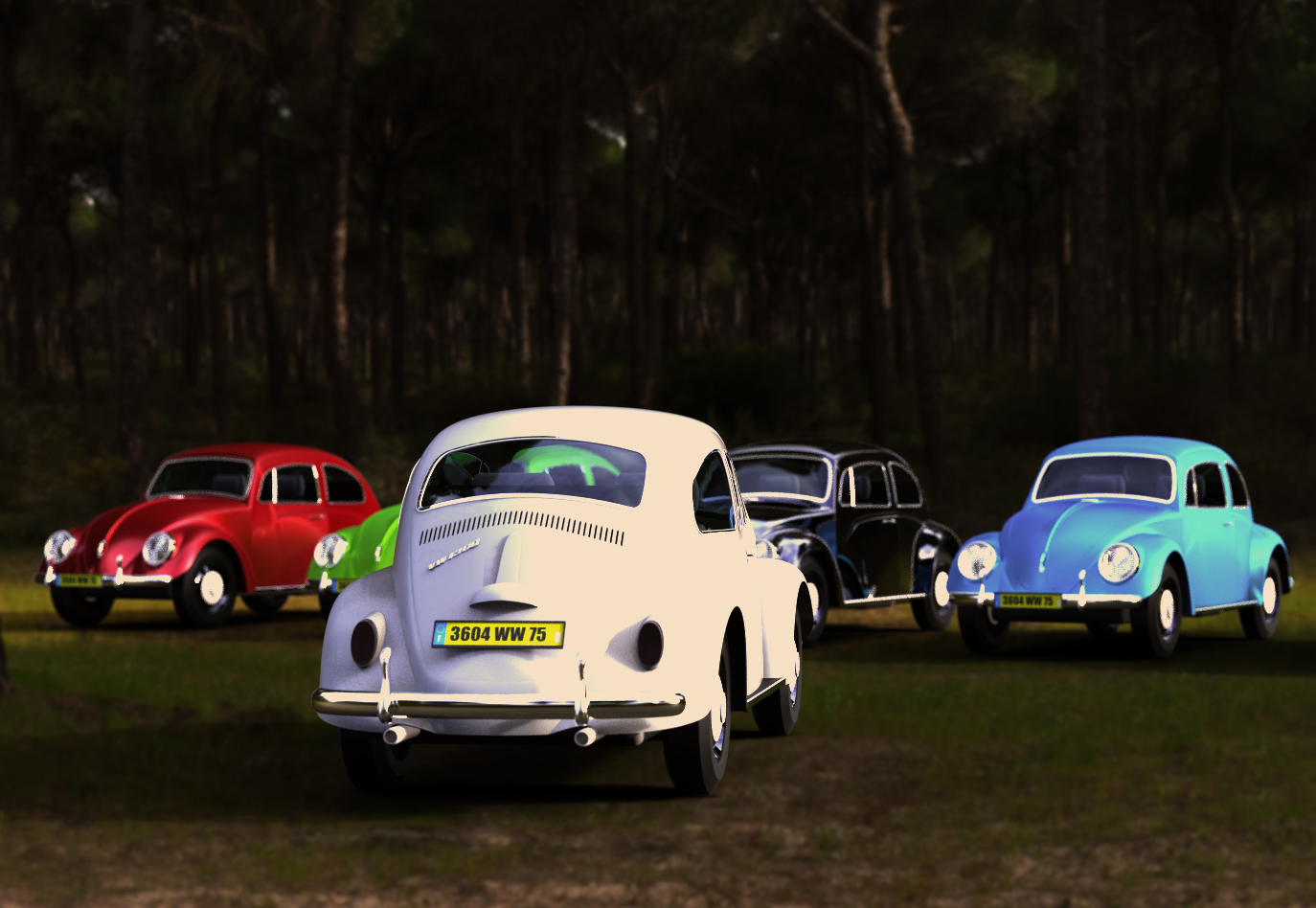 大众甲壳虫汽车模型SW