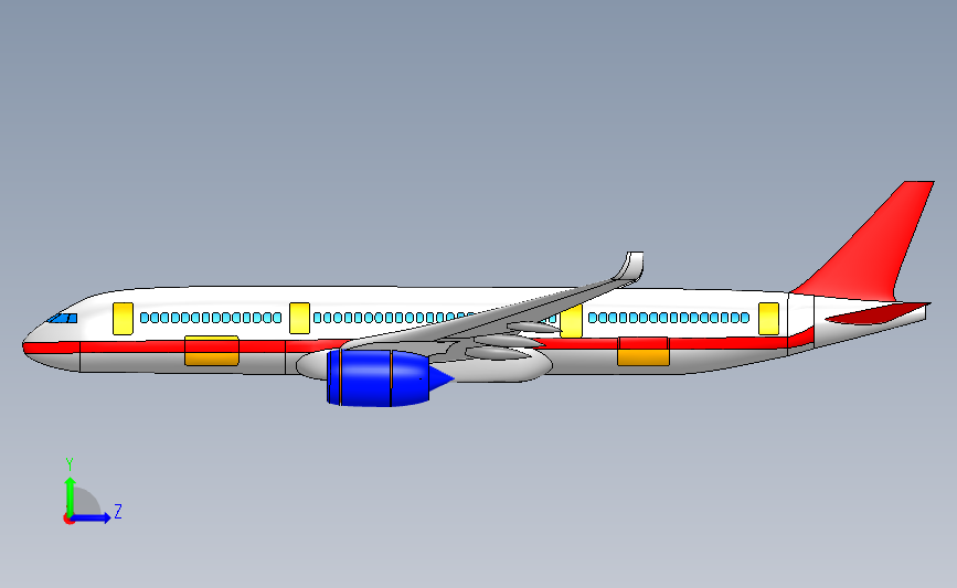 空中客车飞机模型SW设计