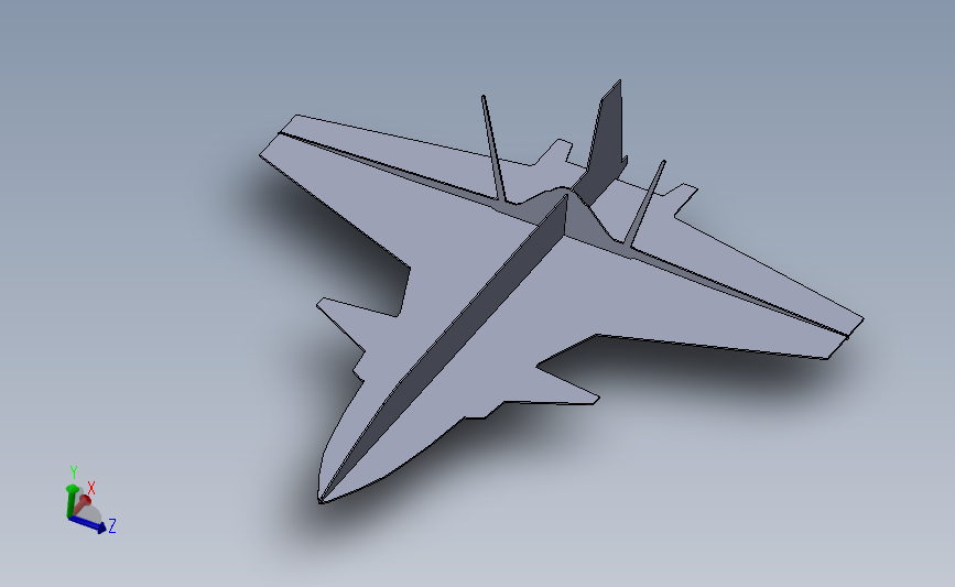 鸭翼战斗机模型