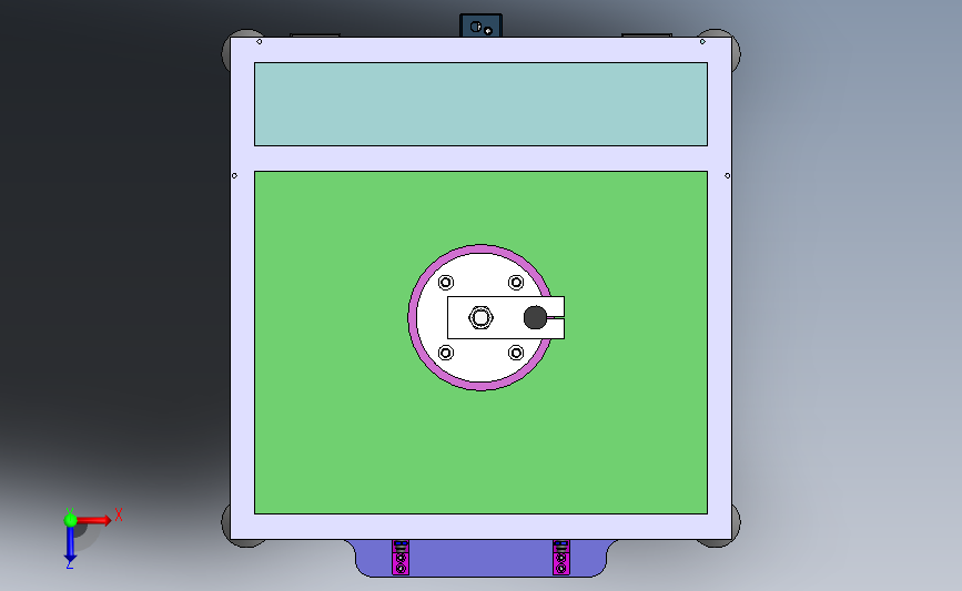 加热压螺丝机3D数模图纸 Solidworks设计 附STP 俯视图