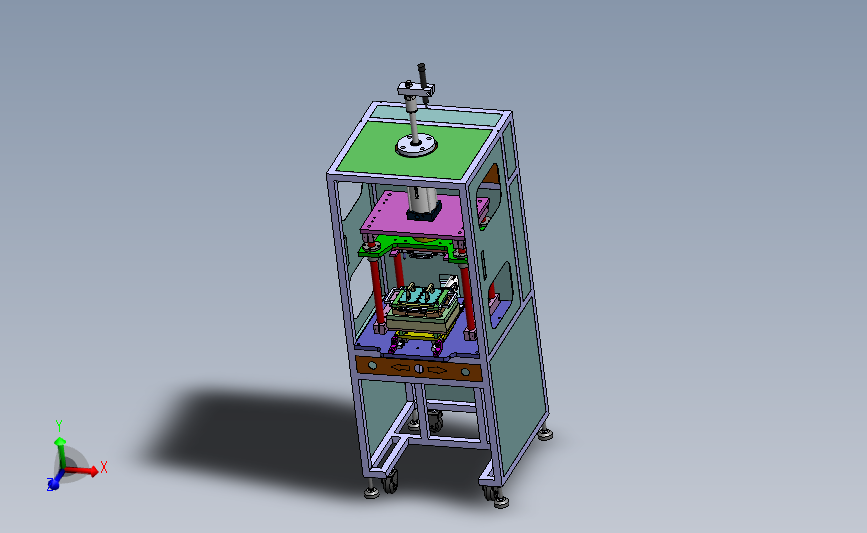 加热压螺丝机3D数模图纸 Solidworks设计 附STP