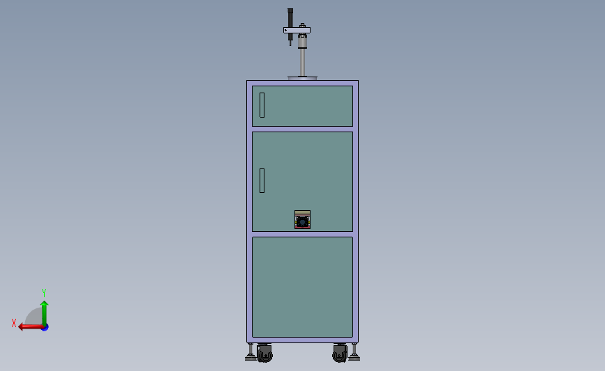 加热压螺丝机3D数模图纸 Solidworks设计 附STP 背面视图