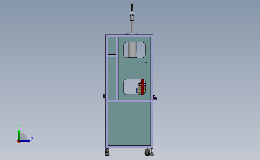 加热压螺丝机3D数模图纸 Solidworks设计 附STP 左侧视图