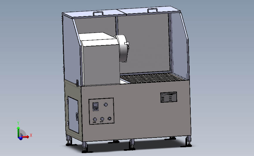 航空抛光机3D数模图纸 Solidworks设计