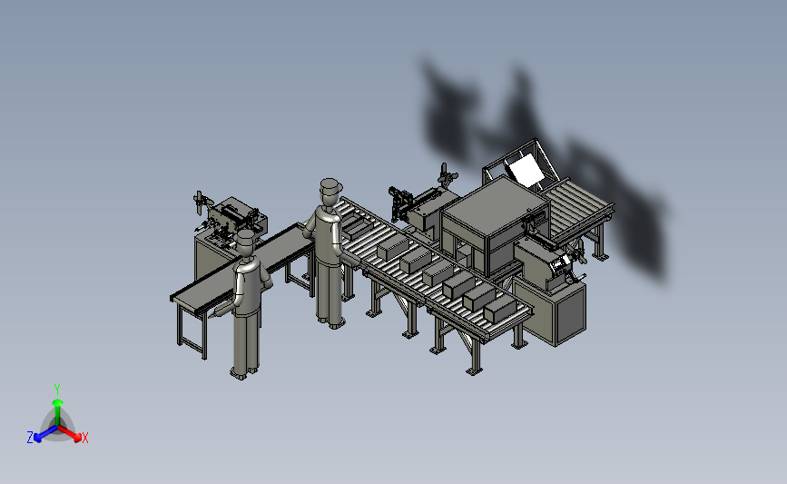 自动组装线3D图