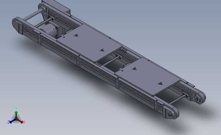 自流式传送带 Solidworks 2010 模型图纸下载 懒石网