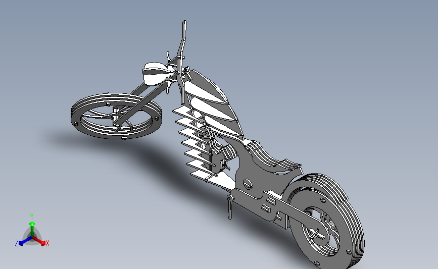 3D模型伐木摩托车