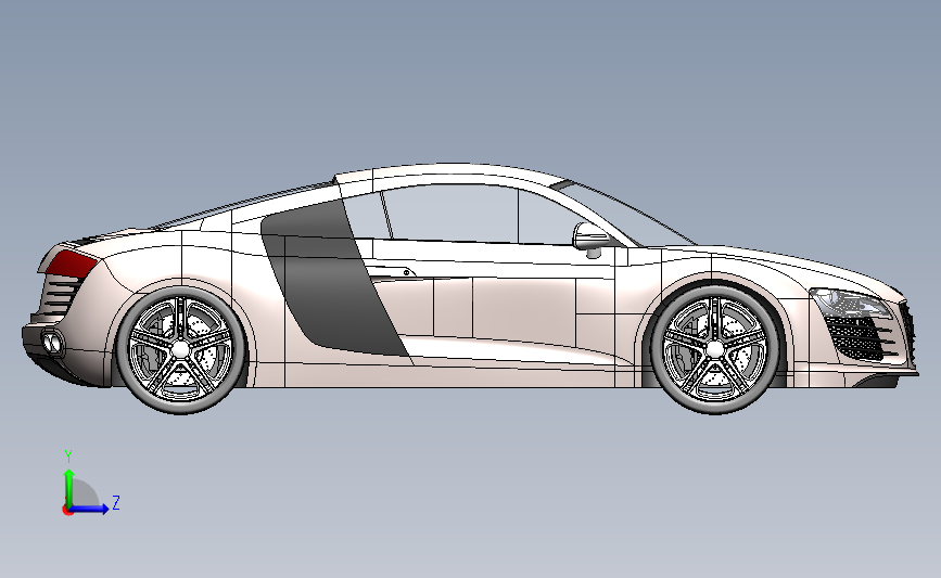 奥迪R8汽车模型_SOLIDWORKS 2011_模型图纸下载 – 懒石网