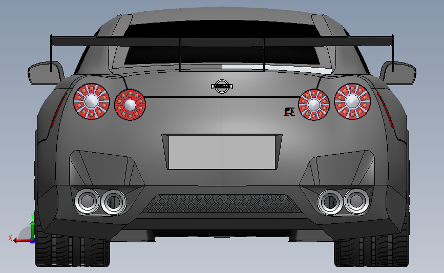 汽车模型日产GTR_SOLIDWORKS 2020_模型图纸下载 – 懒石网