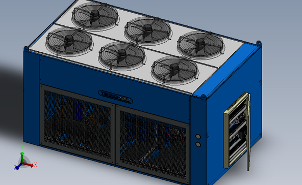 工业冷库机组3D数模图纸 Solidworks设计