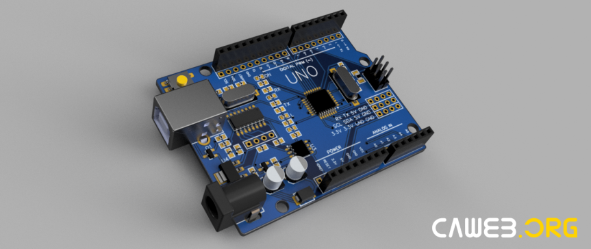 Arduino UNO Rev.3 (CH340) 控制器电路板3D图纸 STP f3d格式
