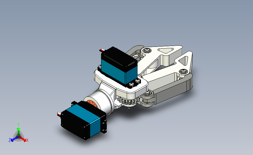 Articulated gripper铰接夹持器3D数模图纸 STP IGS格式