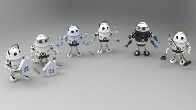 Autodesk未来智能机器人造型3D数模图纸 Solidwokrs设计
