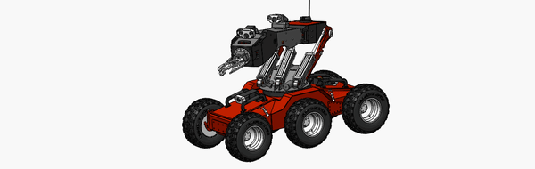 Bomb Disposal Robot拆弹机器人3D数模图纸 STEP格式