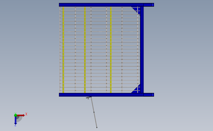 boxe-grillage网格物料框3D图纸 Solidworks设计 俯视图