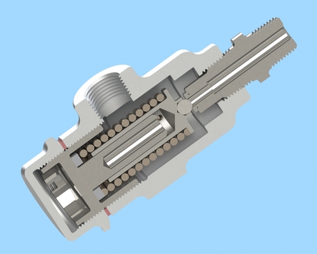 C-47飞机液压减压阀结构3D图纸 Solidworks设计 附STEP格式