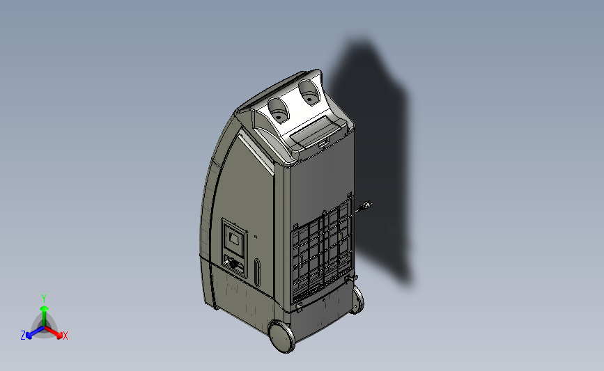 Co301智能冷风机3D设计模型图纸 step格式