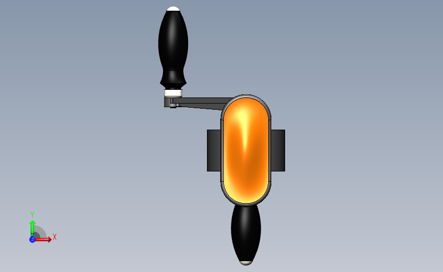Direll手摇钻孔机3D数模图纸 Solidworks设计 正面视图