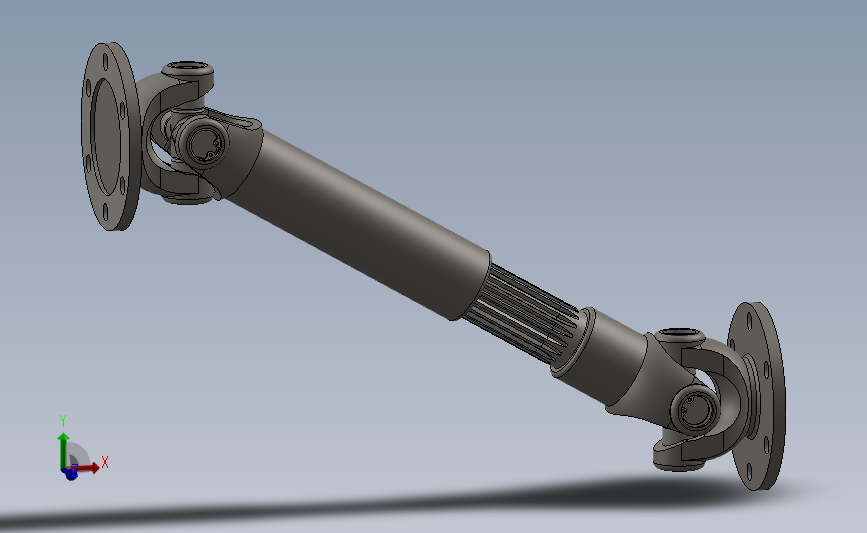 Double Cardan Shaft万向轴结构3D图纸 Solidworks设计 STEP IGS格式