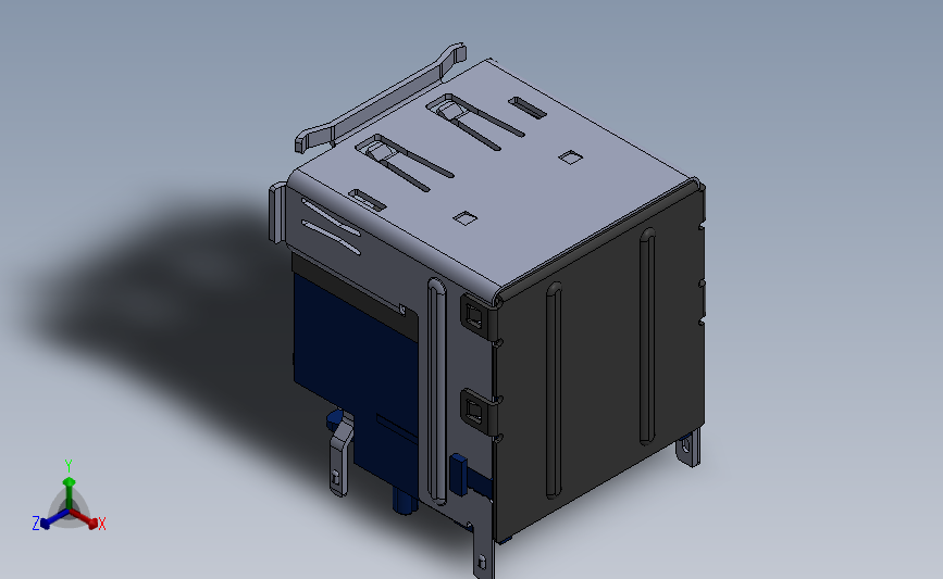 DP and HDMI数据接口结构3D图纸 Solidworks设计