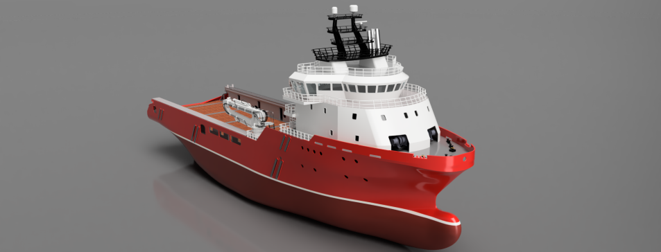 Havyard 842 1比50拖船模型3D图纸 STEP格式